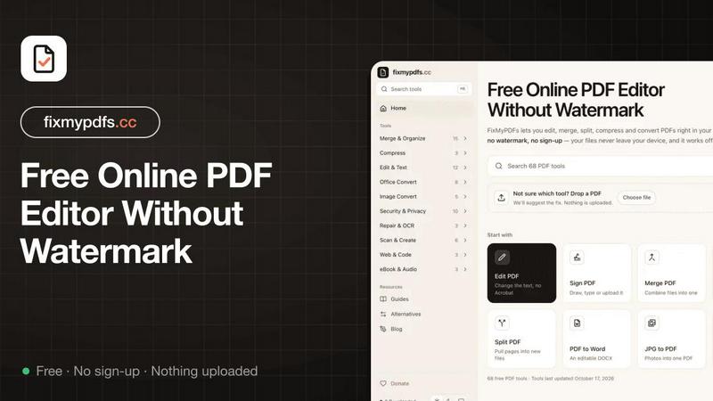FixmyPDFs.cc screenshot