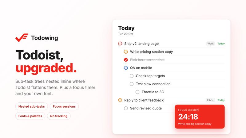 Todowing screenshot
